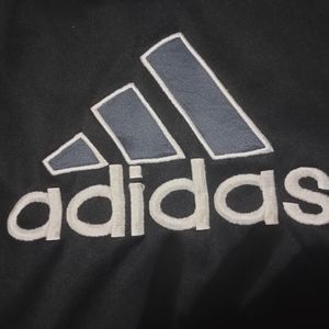 Adidas Black White Embroidered Logo Hoodie Sweatshirt Youth Size 8